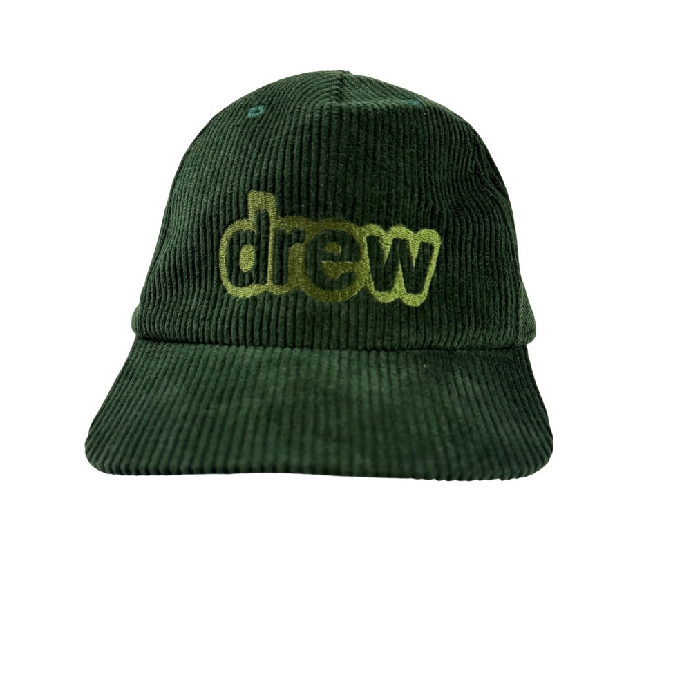 Drew House Corduroy Baseball Cap Mountain Green Embroidered Logo Hat